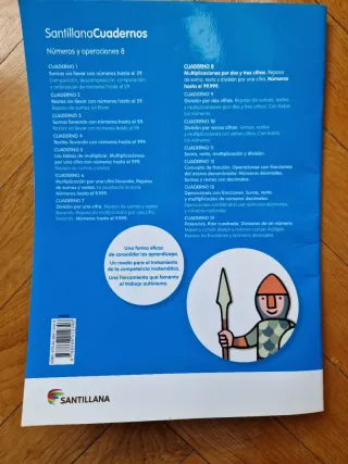 NÚMEROS Y OPERACIONES 8 SANTILLANA CUADERNOS