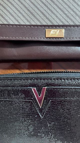 Due portafogli donna marrone e nero