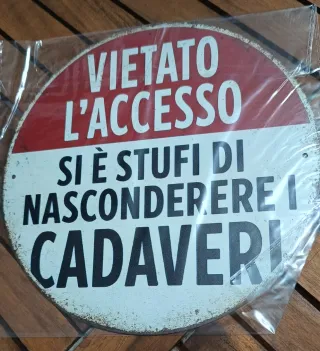 Targa Vietato L'accesso divertente