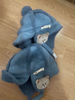 Gorro invierno niño pompón y ositos