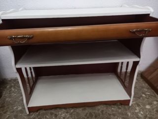 Mesa auxiliar vintage madera