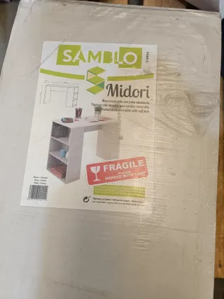 Midori Escritorio con estantería Reversible 100 cm