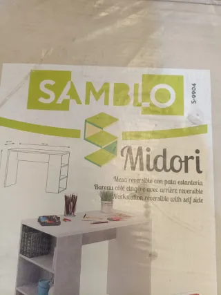 Midori Escritorio con estantería Reversible 100 cm