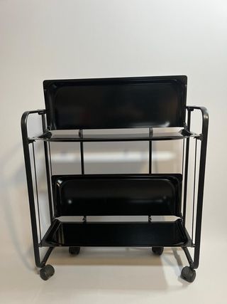 Carrito camarera plegable negro