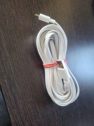 Cable USB-A a Micro-USB Blanco de 6m