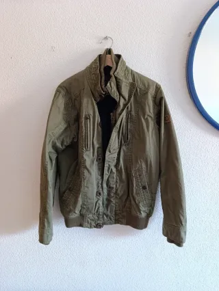 Chaqueta verde militar hombre