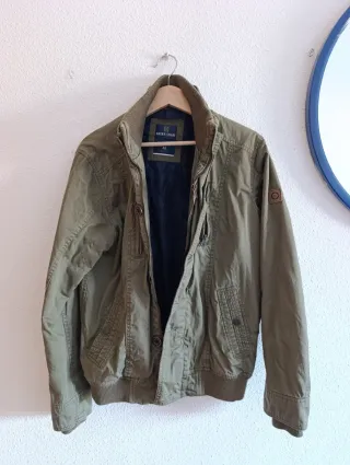 Chaqueta verde militar hombre