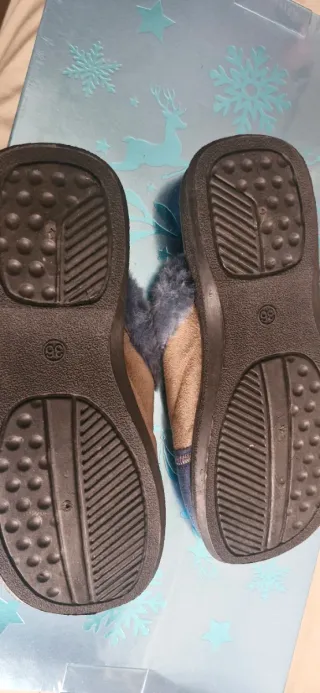 Zapatillas de casa GIRITE osito azul y marrón