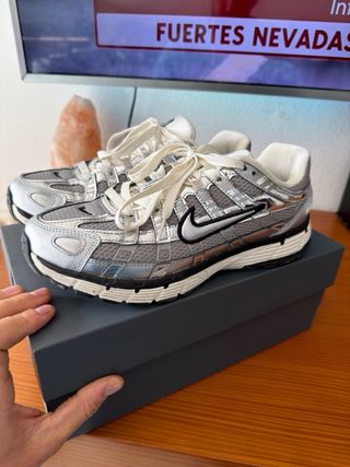 Nike P-6000 Plata Negro