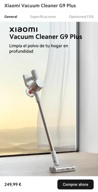 Aspiradora Xiaomi vacuum cleaner  G9 Plus NUEVA