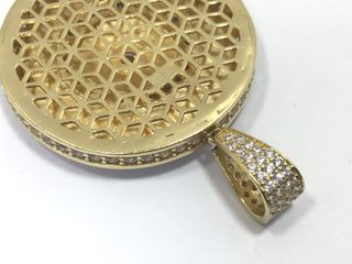 colgante oro 18k con piedra con circonita