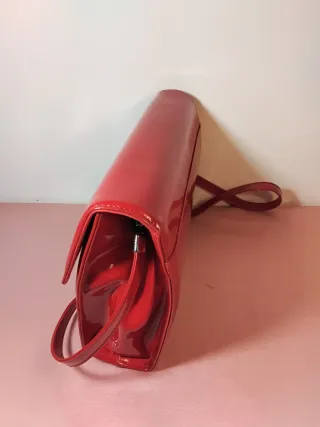 Borsa LORBAC pelle verniciata rossa Made in Italy