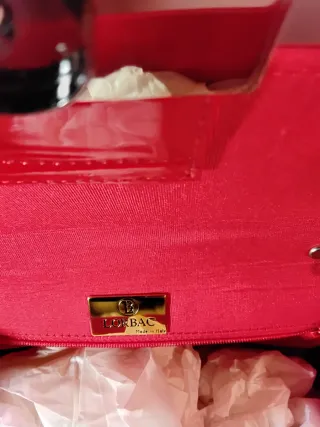 Borsa LORBAC pelle verniciata rossa Made in Italy