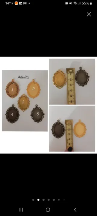 Colgante inicial fallera/huertana oro y blanco