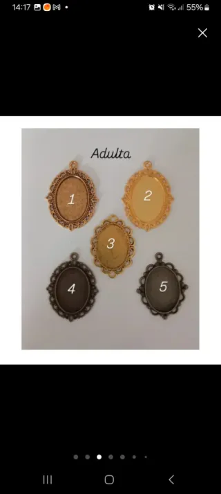 Colgante inicial fallera/huertana oro y blanco