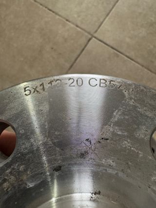 Separadores 5x112 buje 57.1 Grupo VW