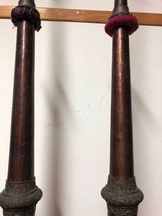 Coppia di trombe tibetane in bronzo