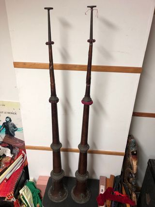 Coppia di trombe tibetane in bronzo