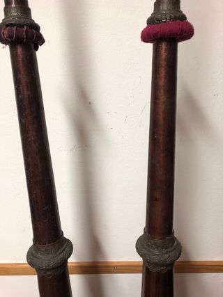 Coppia di trombe tibetane in bronzo