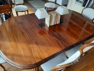 Mesa Caoba Maciza Extensible 2m/3m. Auténtica