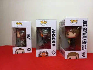 Funko Pop Star Wars: Rey, Ahsoka, Luke Skywalker