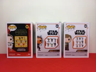 Funko Pop Star Wars: Rey, Ahsoka, Luke Skywalker