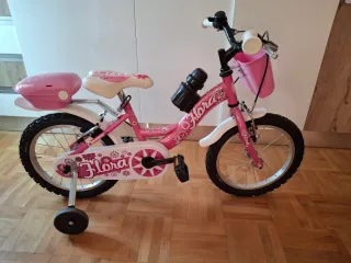 Bicicletta bambina rosa Flora da 4 a 7 anni