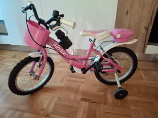 Bicicletta bambina rosa Flora da 4 a 7 anni