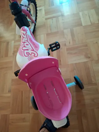 Bicicletta bambina rosa Flora da 4 a 7 anni