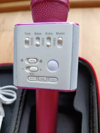 Micrófono Karaoke para Móvil (Oro/Rosa)