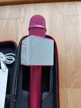 Micrófono Karaoke para Móvil (Oro/Rosa)