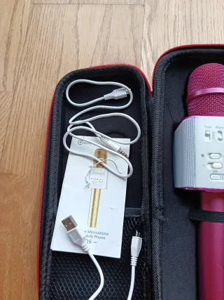 Micrófono Karaoke para Móvil (Oro/Rosa)