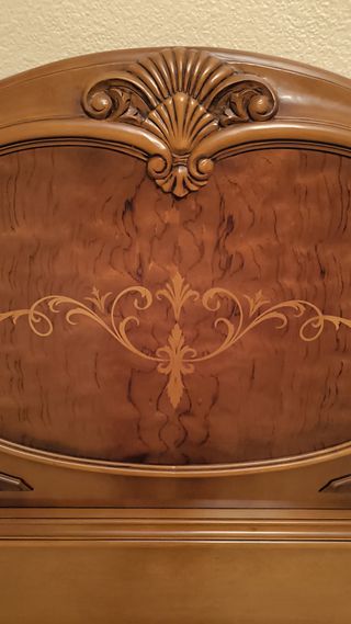 Cama matrimonio madera maciza + somier