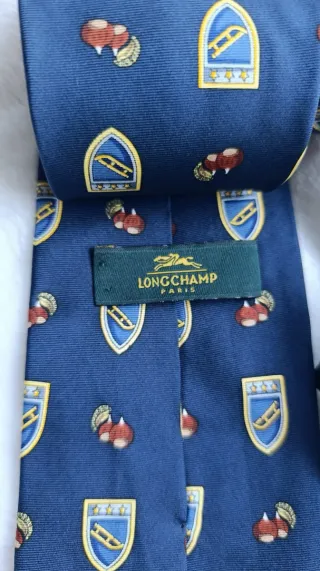 Corbata Longchamp Paris Azul