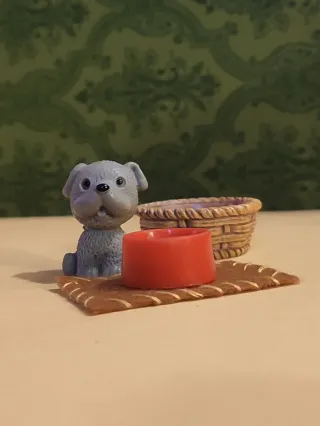 Miniatura Cane Set Pappa & Cuccia Handmade