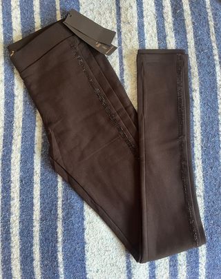 Leggings marrones con brillo