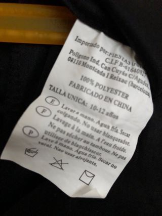 Disfraz túnica negro 10-12