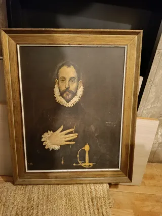 Cuadro antiguo pintado a mano