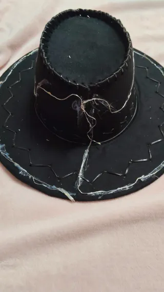 Sombrero Vaquero Negro con Luces LED