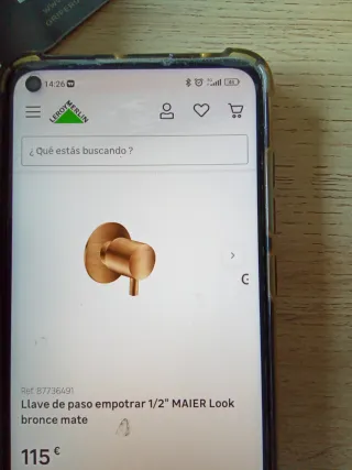 Llave de paso Maier 1/2 bronce mate