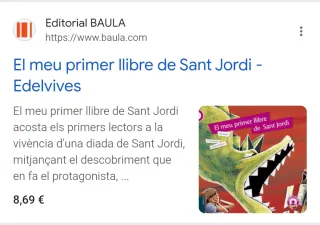 El meu primer llibre de Sant Jordi