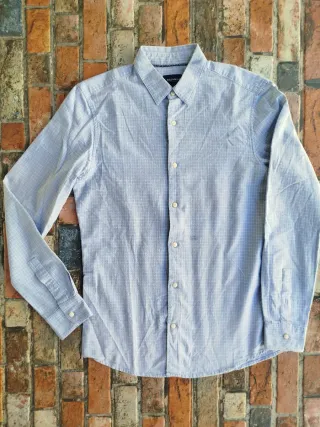 Camisa Pull&Bear Talla S Cuadros Azul