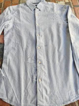 Camisa Pull&Bear Talla S Cuadros Azul