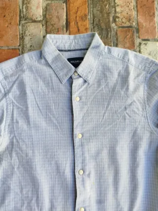 Camisa Pull&Bear Talla S Cuadros Azul