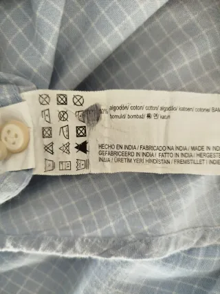 Camisa Pull&Bear Talla S Cuadros Azul