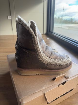 Botas Mou Piel y Lana Marrón cobre