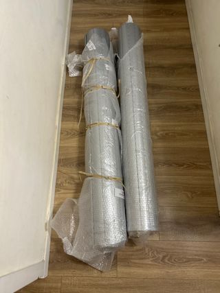 Persianas enrollables gris plata, nuevas.