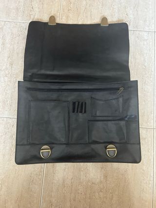 Maletín Vintage Piel Negra