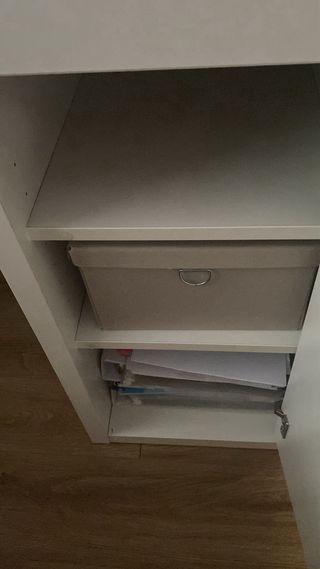Escritorio Blanco Ikea con Estantería