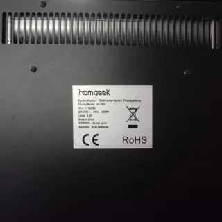 Chimenea Eléctrica Negra con Cristal